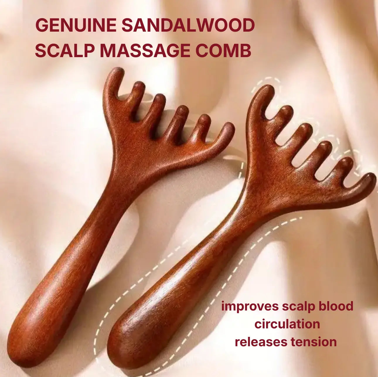 Hanwave Wooden Scalp Massage Comb - Heol Cosmetics UG