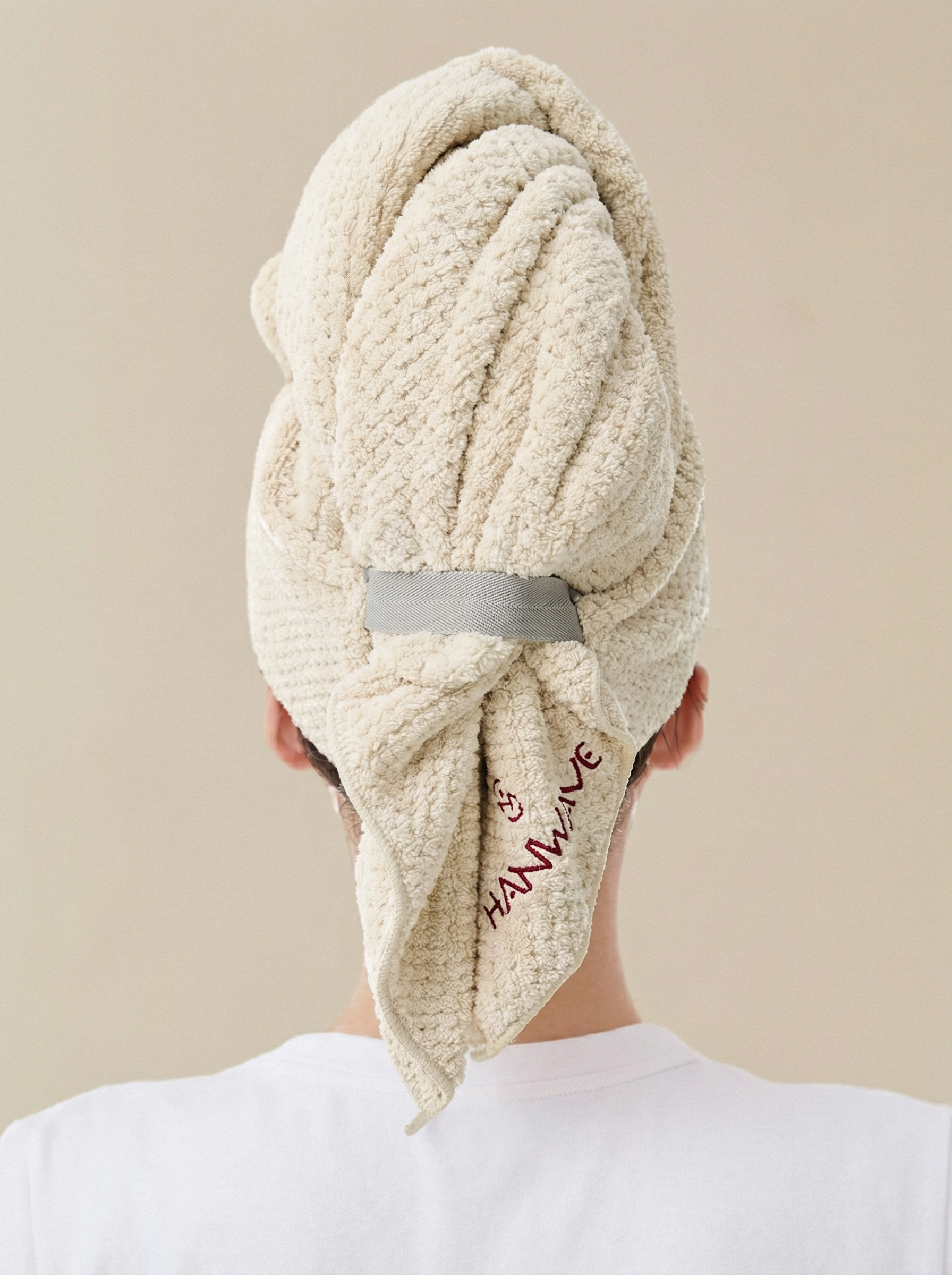 Fiber towel for fast drying hair