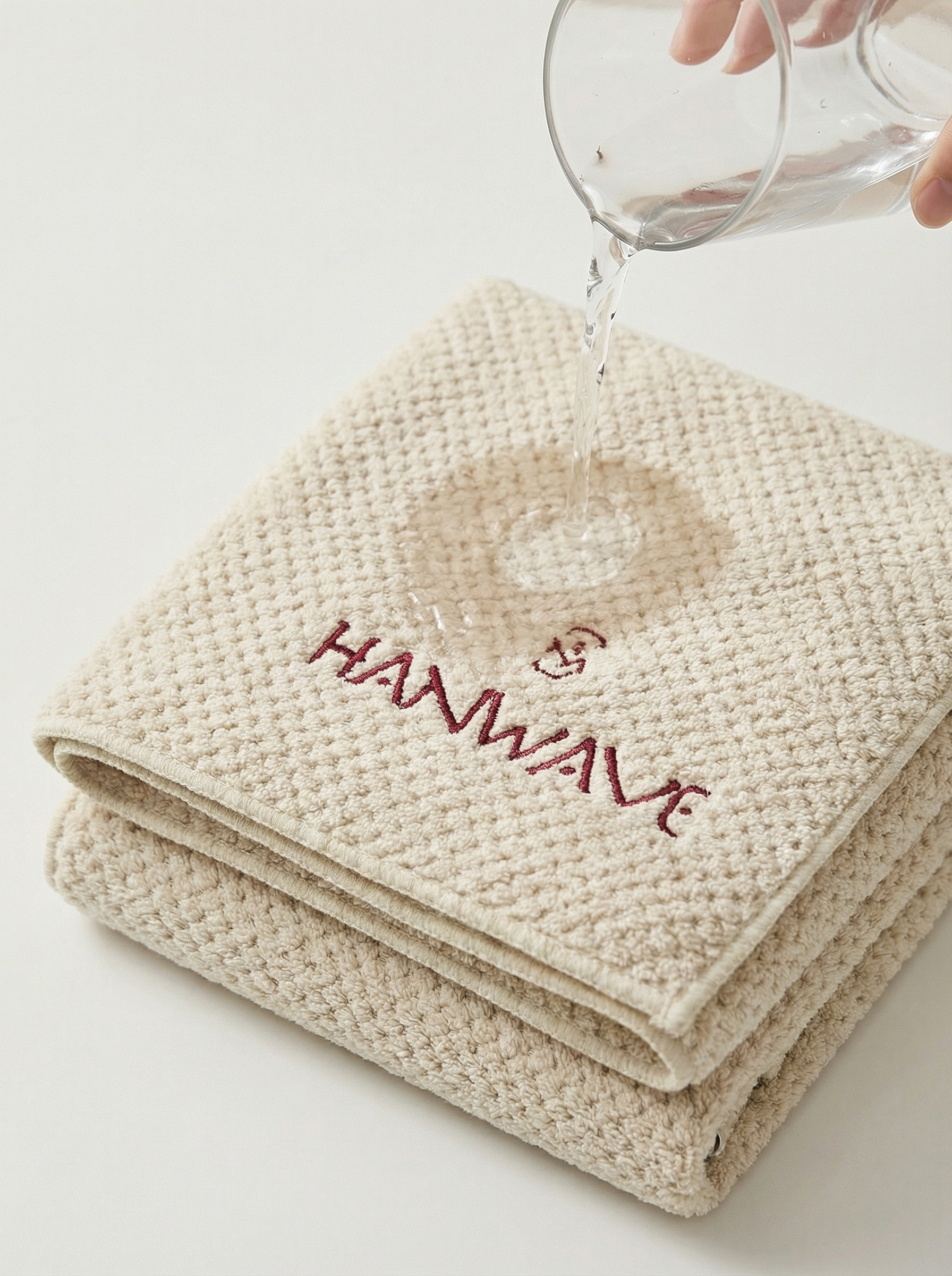 Fiber towel for fast drying hair