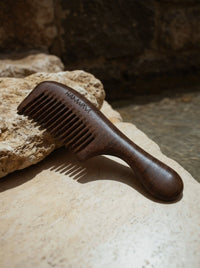 Wooden Fine-Tooth Comb for Normal Hair Styling and Scalp Massage Heol Cosmetics UG