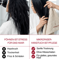 Fiber towel for fast drying hair - Heol Cosmetics UG