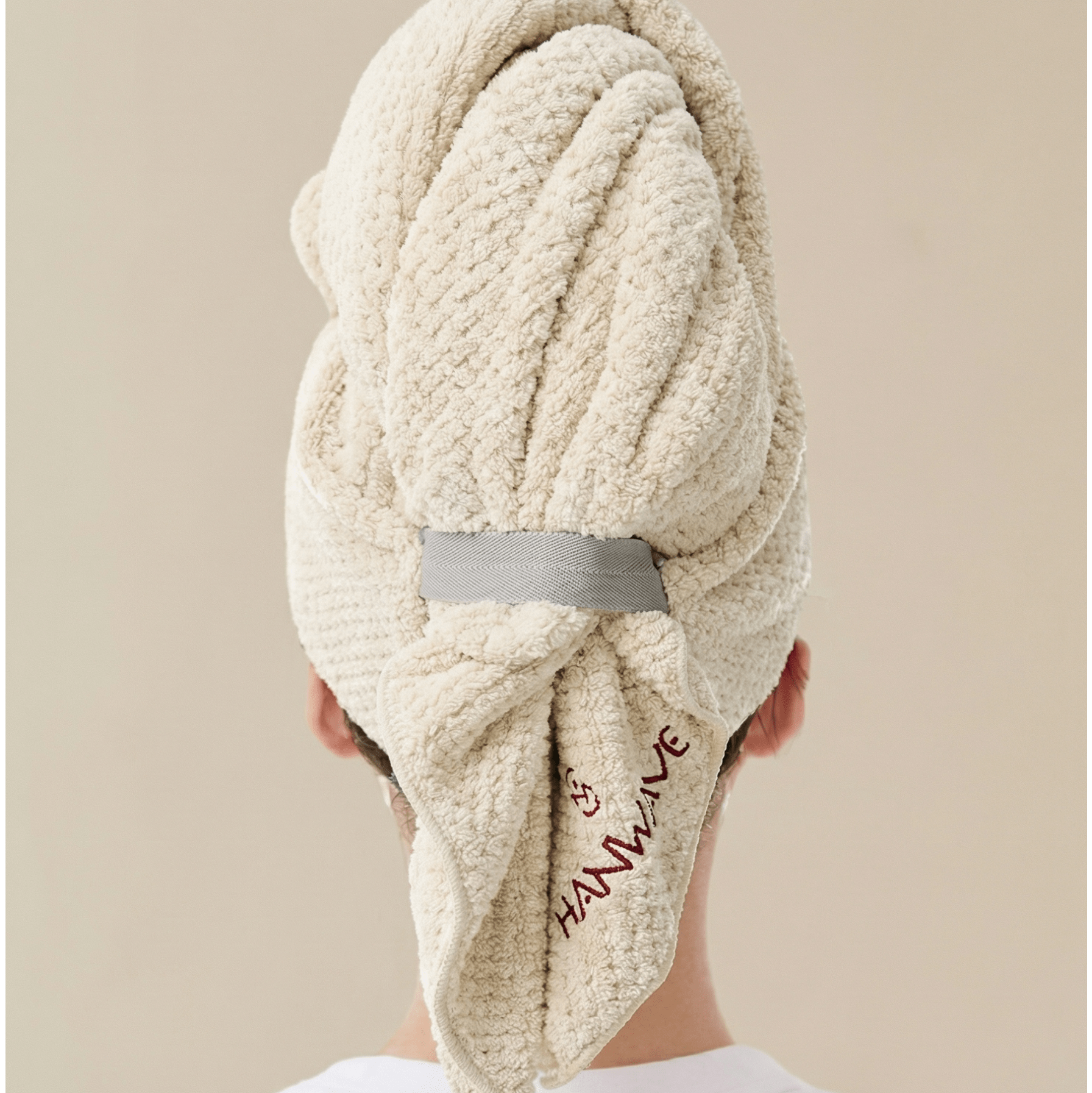 Fiber towel for fast drying hair