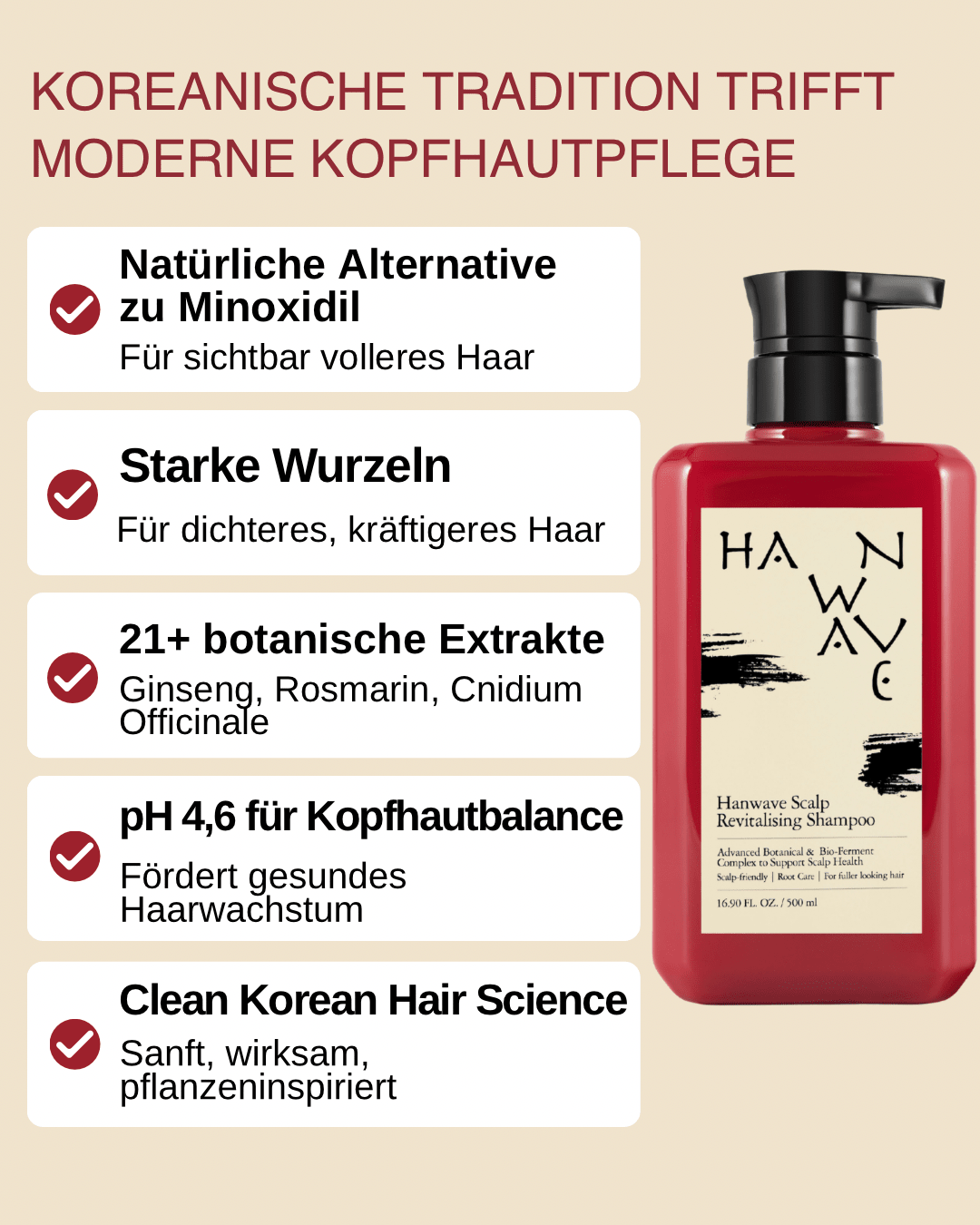 Hanwave Scalp Revitalising Shampoo 500ml - Heol Cosmetics UG