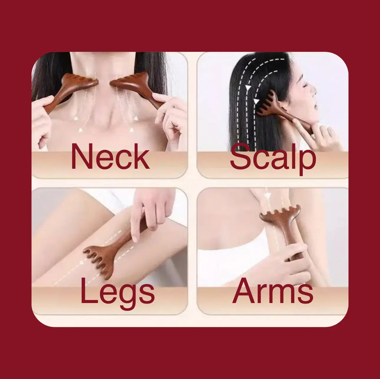 Hanwave Wooden Scalp Massage Comb - Heol Cosmetics UG