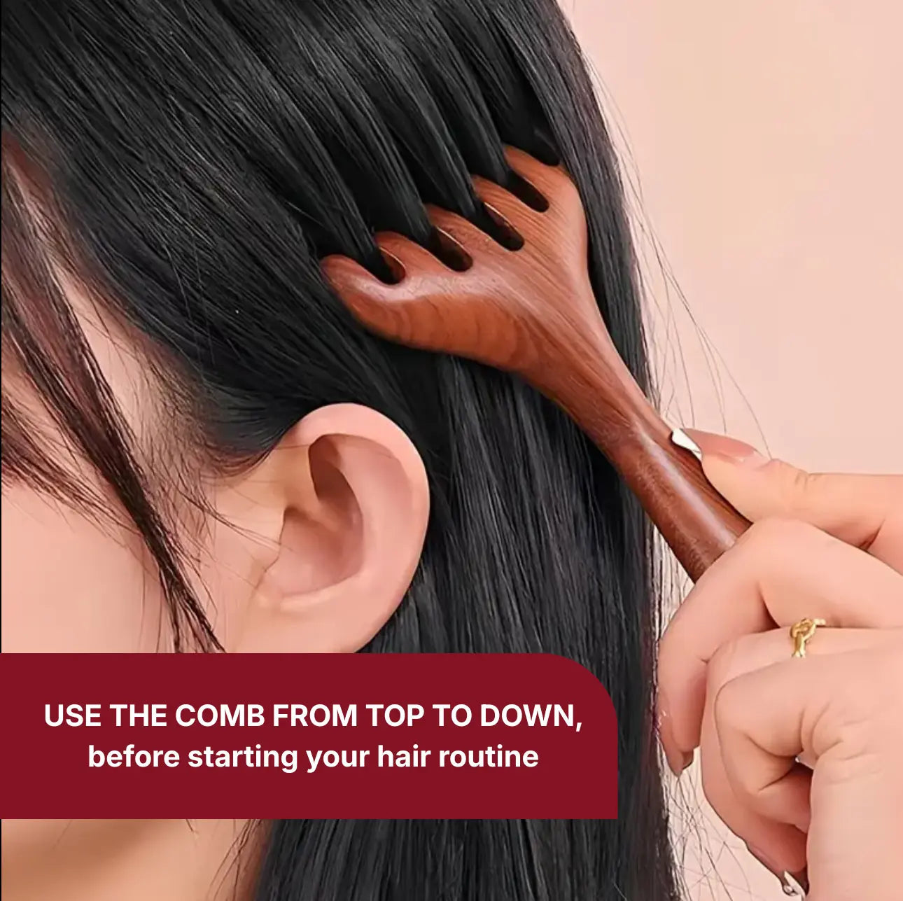 Hanwave Wooden Scalp Massage Comb - Heol Cosmetics UG