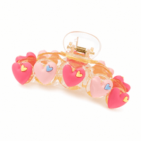 Heart shaped pink hair clips - Heol Cosmetics UG