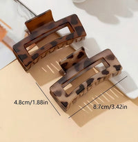 Leopard print hair clips 2pcs - Heol Cosmetics UG