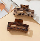 Leopard print hair clips 2pcs - Heol Cosmetics UG
