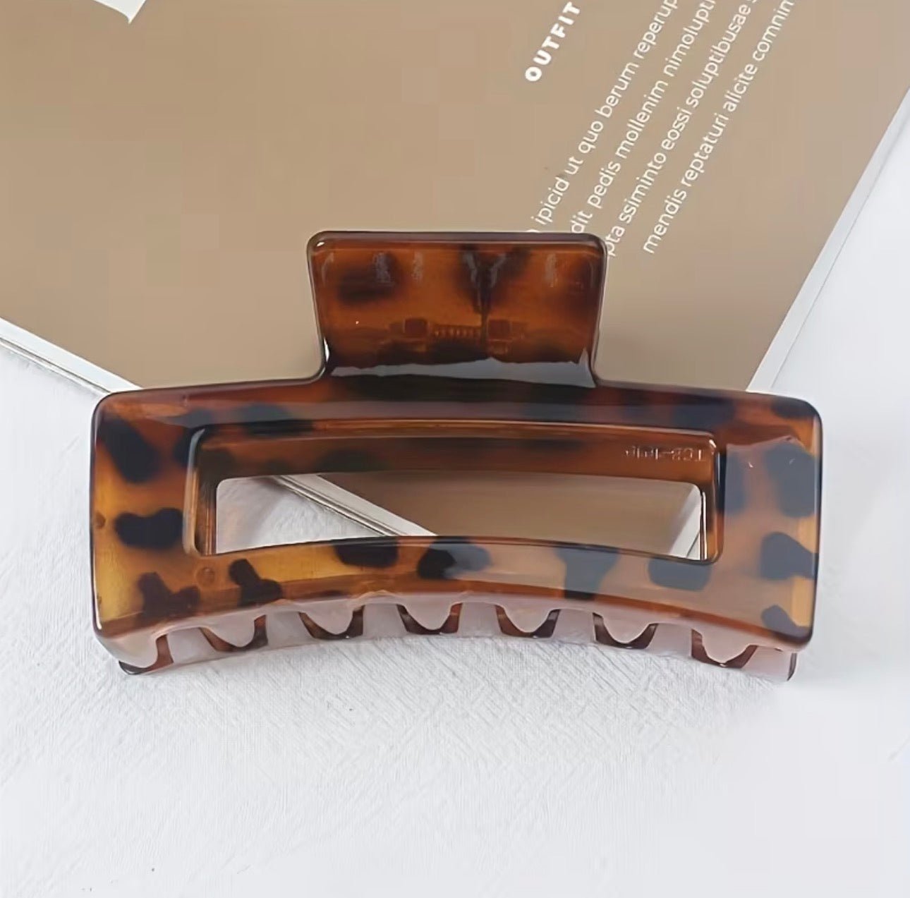 Leopard print hair clips 2pcs - Heol Cosmetics UG