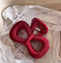 Spotted Blue and Red Bow Hair Clips set 2 pcs - Heol Cosmetics UG